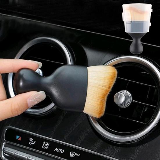 Car Accessories Air Conditioner Clean Brush Outlet Cleaning Brush Tool w/ Cover