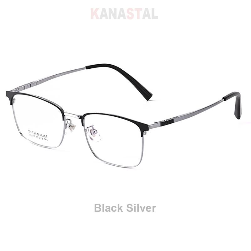 Men Prescription Glasses Myopia Reading Eyewear Women Blue Light Blocking Lenses Computer Pure Titanium Square Eyeglasses Frame