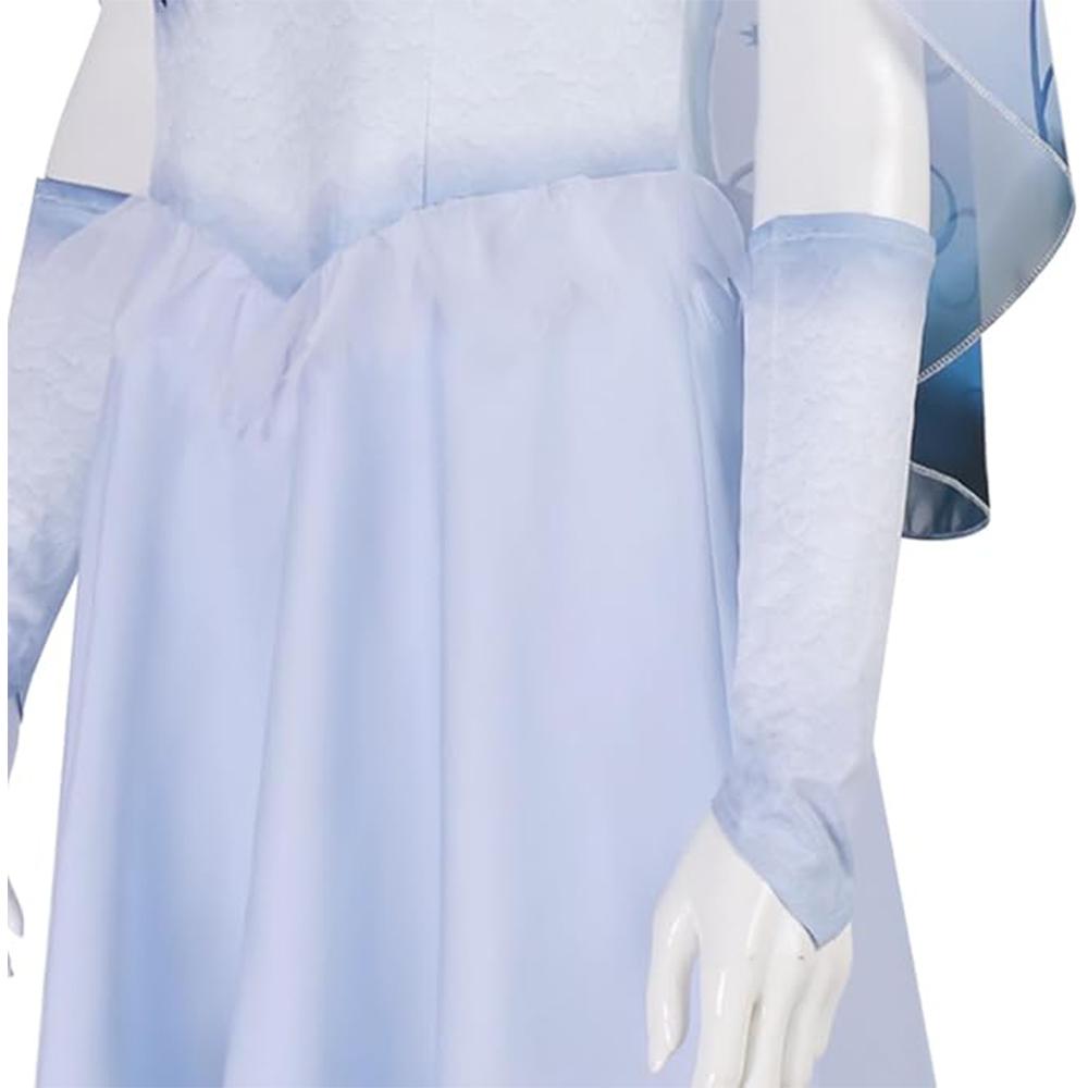 Women Bride Emily Cosplay Wedding Dress Corpse Emily Costume Dress Wig Veil Ghost Bride Suit for Halloween Party