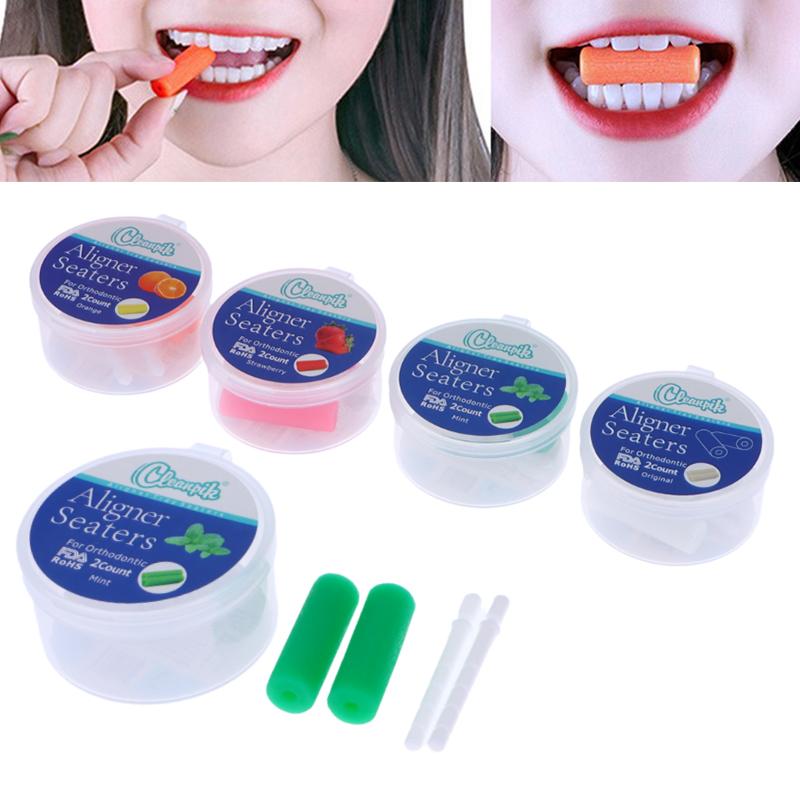 2Pcs Dental Orthodontic Chewies For Invisalign Aligner Chewies With Box