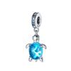 FitNew Original Bracelets 100% 925 Sterling Silver Oecan Blue Sea Turtle Starfish Mermaid Charms Beads DIY Jewelry Making
