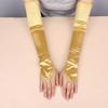 Summer Satin Fingerless Gloves With Sunblocking Function For Dress Up And Events
