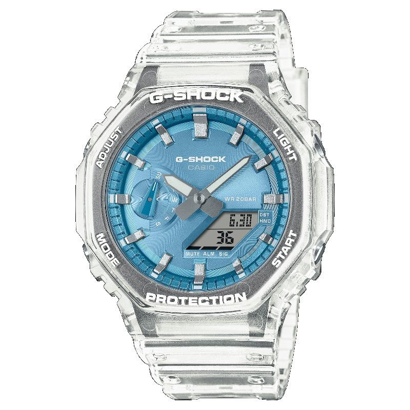 Casio G-SHOCK Men s Resin 200M Water Resistant Analog Shock Resistant Quartz Watch GA-2100BM-7A2 белый