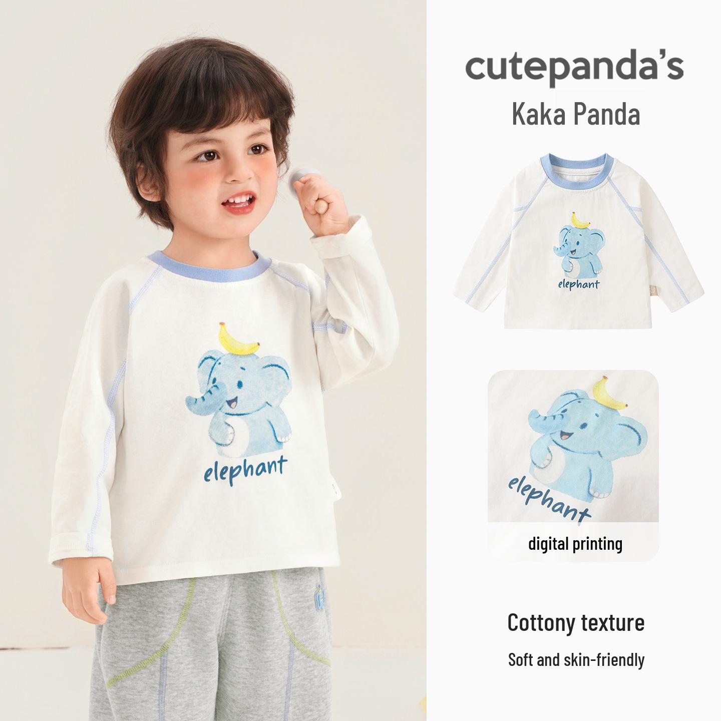 

Kaka Panda Kids Long Sleeve T-Shirt - Unisex Spring/Autumn Top 110 cm