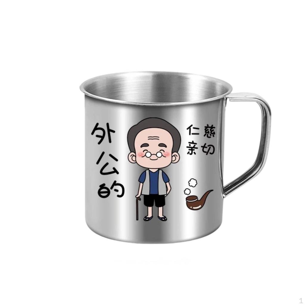 Child S Stainless Steel Cup DropResistant Cartoon Mug with Lid for