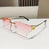 New Metal Frameless Polygonal Fashion Sunglasses Y2k Women's Sunglasses Trendy Sunglasses 90323