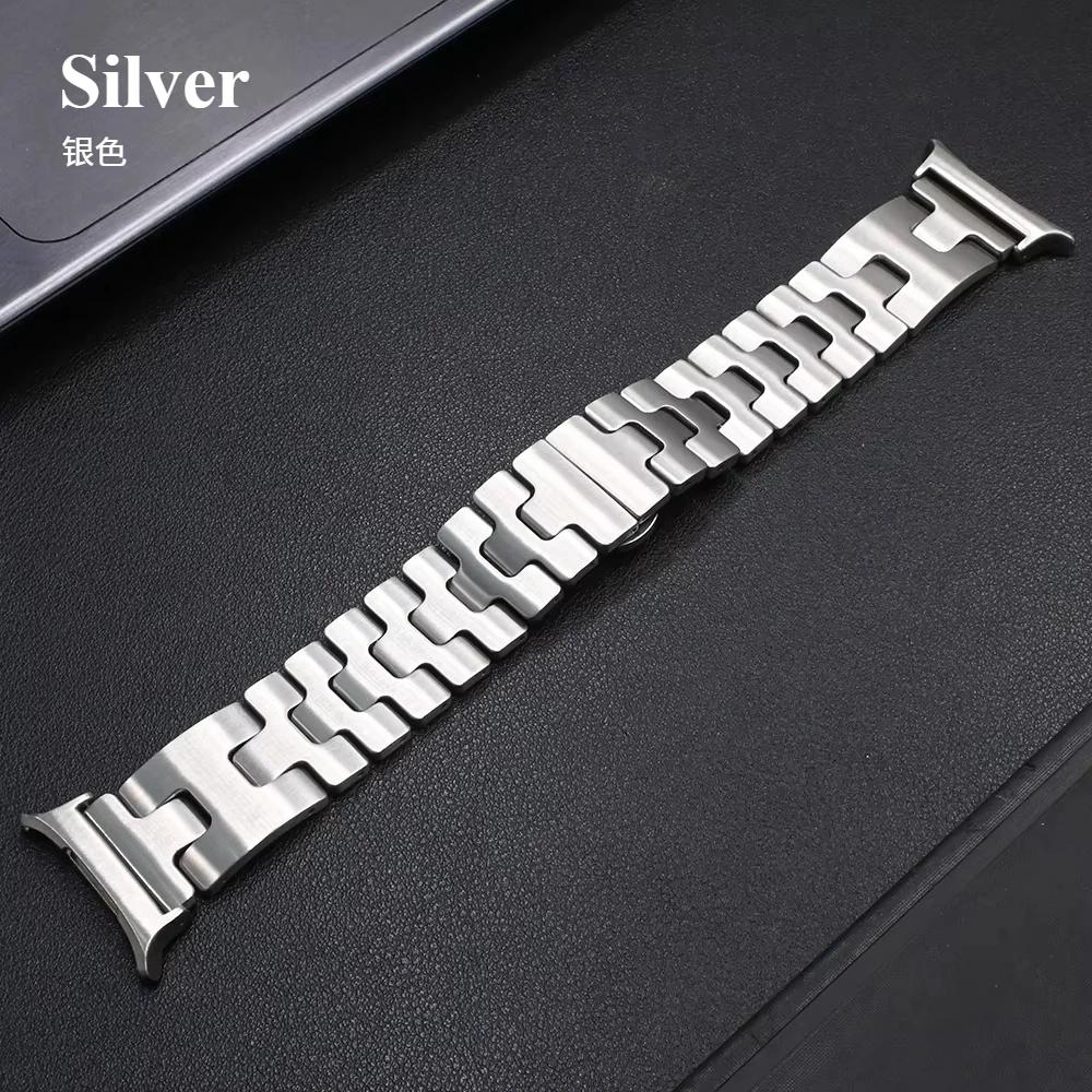 

Роскошный металлический ремешок Quick Fit для Samsung Galaxy Watch 8 Classic 46 мм H-образной формы из нержавеющей стали без зазоров для Galaxy Watch 7 Ultra 47 мм Браслет Galaxy Watch 8 Classic серебряный