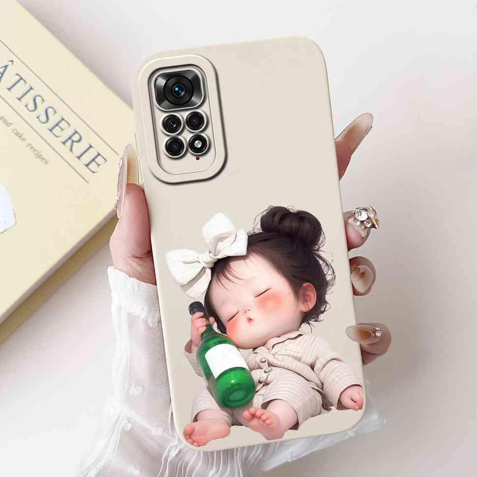 Cute Girl Cover For Xiaomi Redmi Note 11 Pro 4G Casing Soft Silicone Fundas Case For Redmi Note 11 Note11 Pro Cover Coque