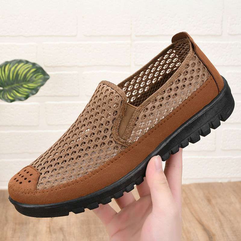 Summer Old North Cloth Shoes Men's New Breathable Casual Soft-soled Dad Shoes Middle-aged and Elderly Deodorant One-pedal Sandals