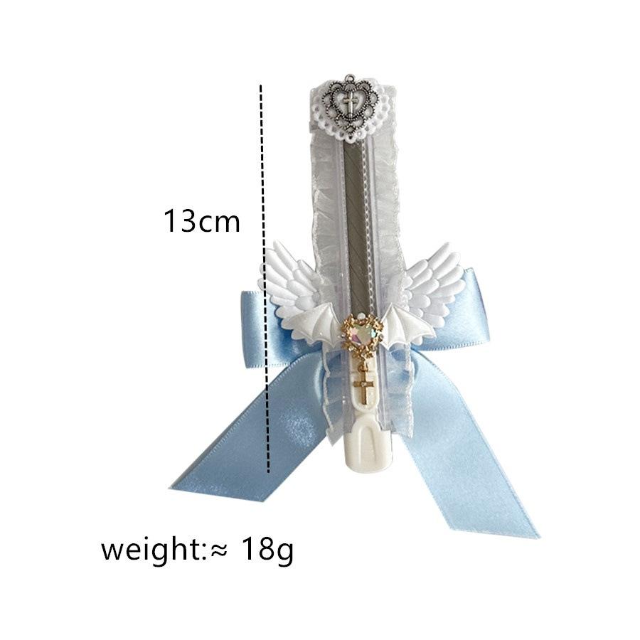 1 Piece Creative Lace Stationery Utility Knife Chic Cute Bow Ribbon Wings Letter Open Sweet Kawaii Box Cutter Student Supplies