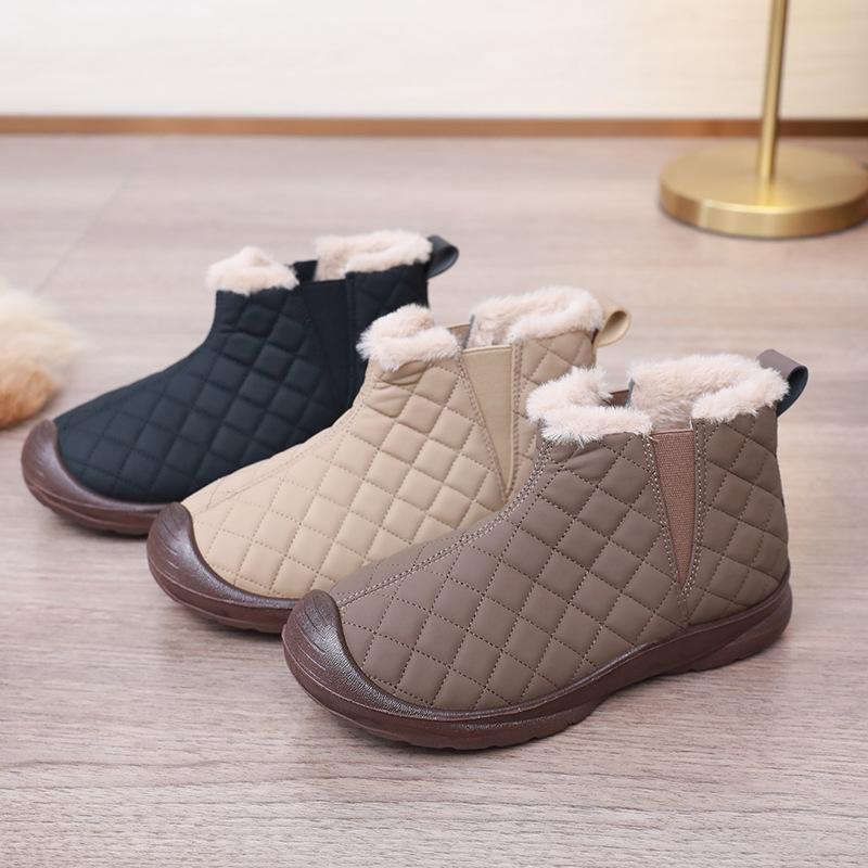Schuhe Winter warm Samt Mutter Schuhe modisch rutschfest Ein-Pedal Baumwollschuhe vielseitig bequem Schneestiefel