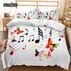 Music Series Comforter Cover Collection Rainbow Music Notes Tie Dye Sleep Bedding Collection Musical Party Double Size Queen Dimension King Size Size