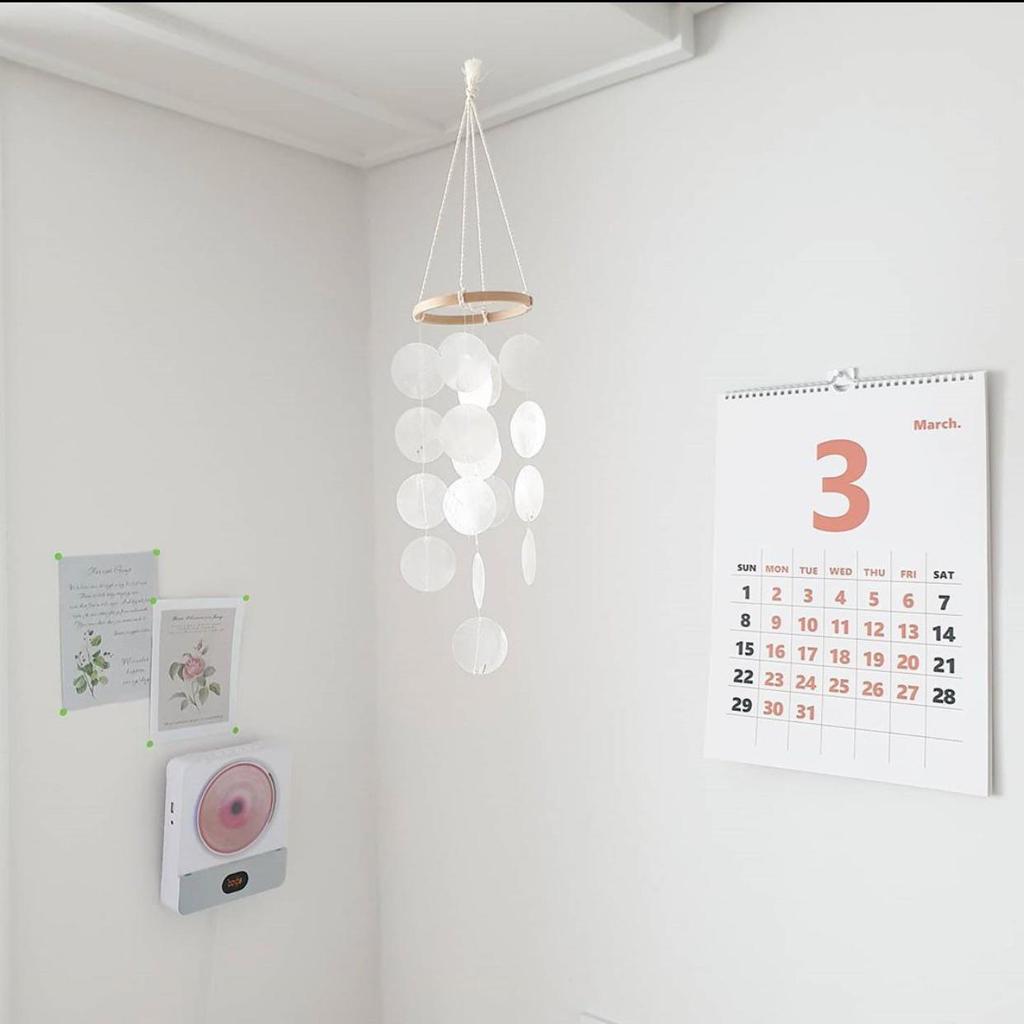 Dzwonki wietrzne w stylu INS z naturalnej muszli – dekoracja pokoju dziecięcego i sypialni, mała zawieszka, rekwizyt do fotografii, prezent urodzinowy.