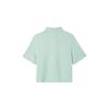 adidas Lounge Short Sleeve Polo Shirt Women Tops Linen-Green JJ3603