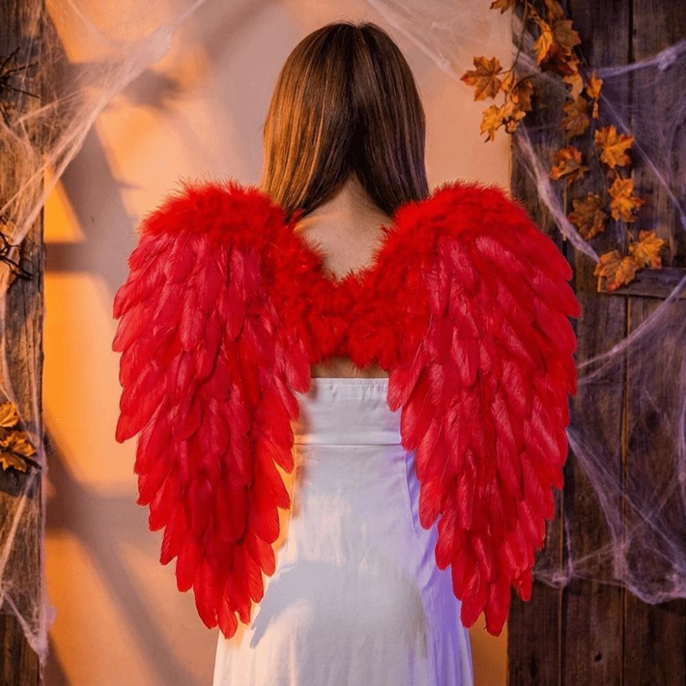 Large Devil Feather Wing Solid Color Halloween Wing Temperament Angel Feather Wing Children
