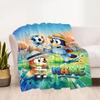Christmas Soccer Fun Personalized Name Blanket Throw Personalized Blanket Soft & Cozy Perfect for Bedding Office Office Chair Home Decor