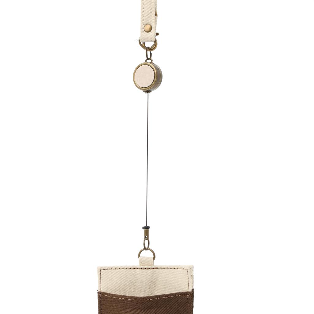 Pass commuter pass card with for for for cute Charlie Brown [Snoopy] case, holder, case, reel, canvas, commuting, school, women, men, adults,