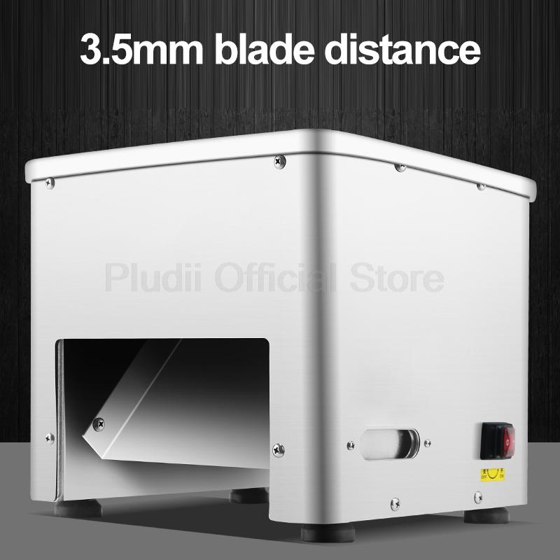 550W Commercial Meat Cutter 160KG/H Slicing Stainless Steel Automatic Slicer Dicer 2.5-10MM Thickness For Restaurant Kitchen Use