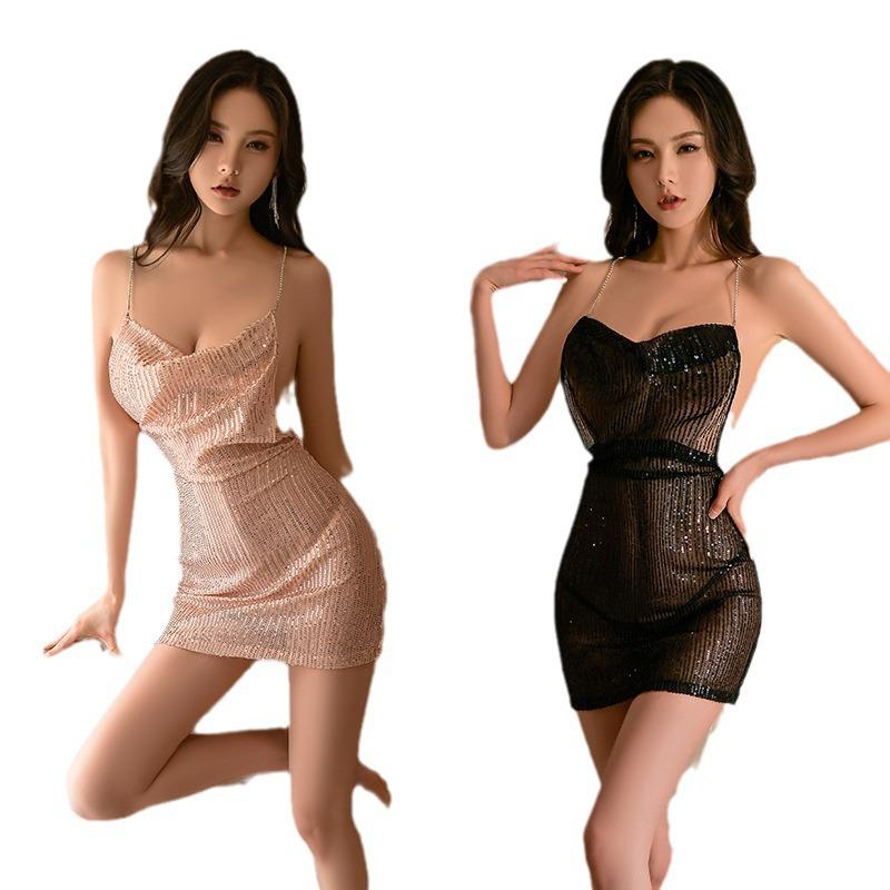 Women's Seductive Quick-Release See-Through Lingerie Sleepwear Set
