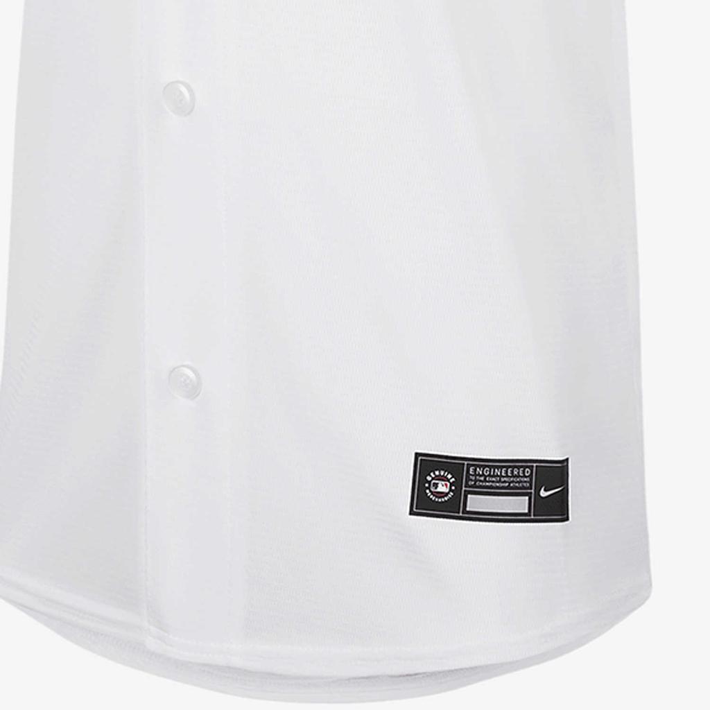 Nike X MLB Kids Baseball Jersey Collaboration Soft Comfortable Breathable Casual Sports Short Sleeve Los Angeles Angels Kids Tops White HJ7859-100