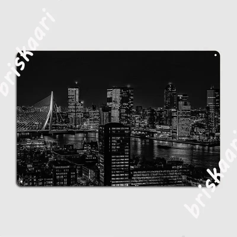 Netherlands Rotterdam City Metal Sign Classic Cinema Kitchen Mural Plaques Tin Sign Posters 20X30CM
