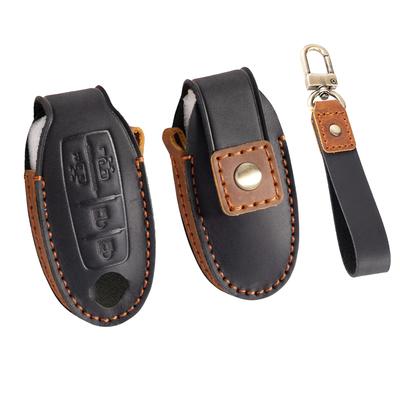 PIMOHI Nissan Delica Mini Aura Schlüsseletui, Echtes Leder, Neues Notizbuch, Schlüsselabdeckung, Blatt