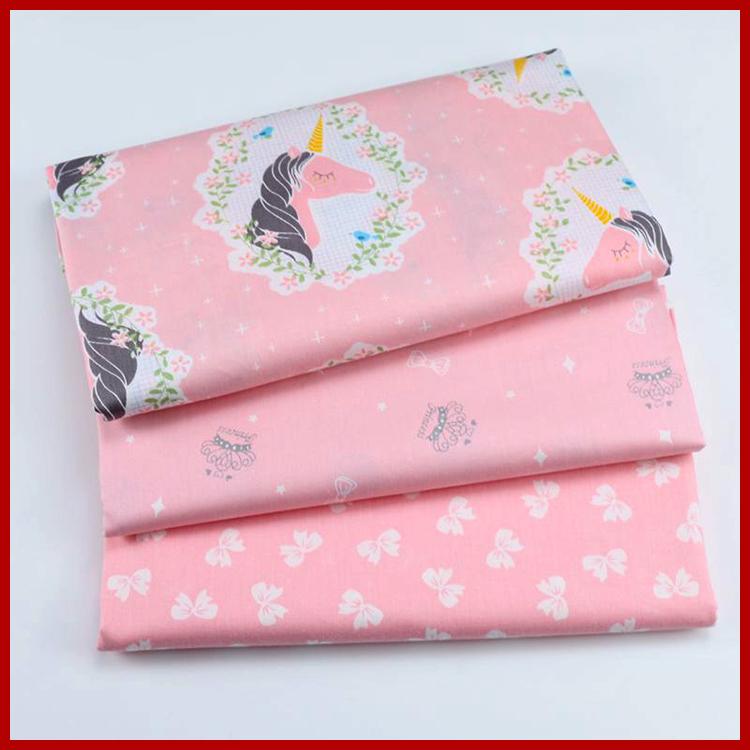 50*160cm Needlework The Cloth Fabric Tissues Knitted For Sewing Cachetextile Fabric Meterflowers Unicorn Pony