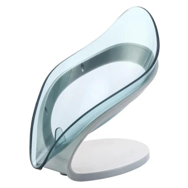 Leaf Shape Soap Box, Non - Slip Drain Soap Storage Case Container, Bathroom and Kitchen Dish Storage Box, Bathroom Accessorie