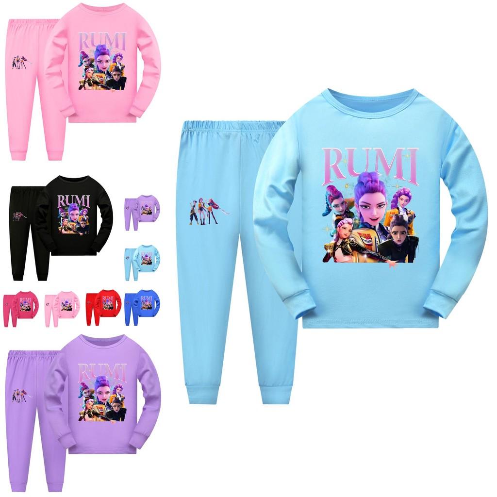 Kpop Demon Hunters Children Short Sleeve Shorts Pajama Set For Sleepwear And Family Comfort