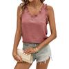 Women's Fashion Solid Color V Neck Ruffled Sweet Sleeveless Vest Top