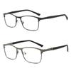 2PCS Color Changing Anti Blue Light Glasses Square Metal Sunglasses Women Men Luxury Sun Glasses Business Male Female Glasses