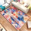 Vibrant Watercolor Floral Pattern Patterned carpet, non slip mat suitable for living room and bedroom sofas