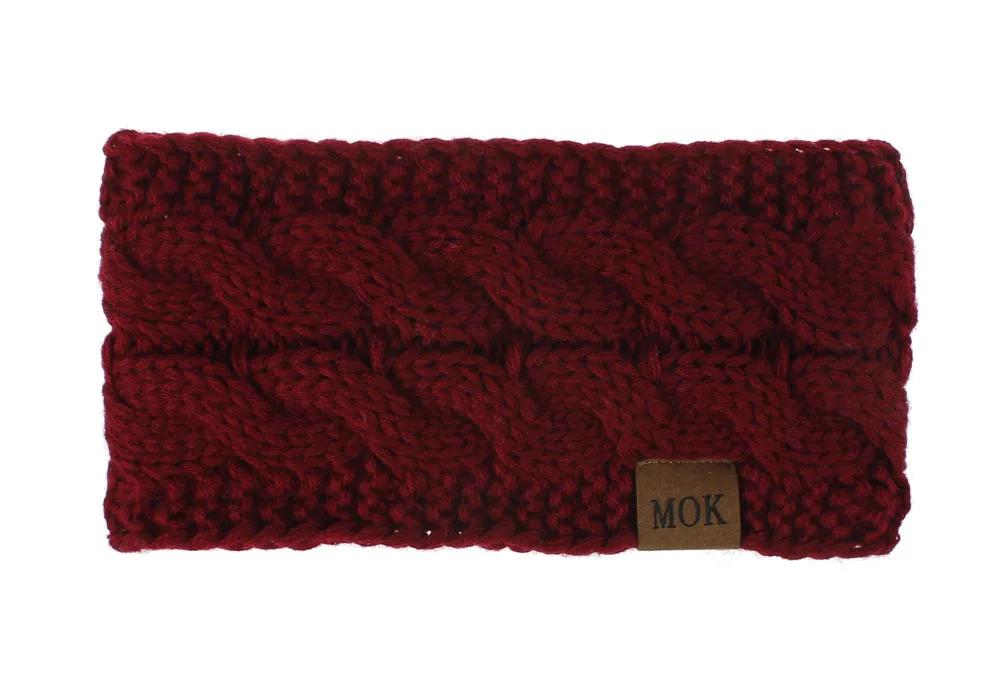 Neuestes Breites Gestricktes Wolliges Stirnband Winter Warm Ohr Damen Verdicken Turban Haarschmuck Mädchen Haarband Kopfbedeckungen Ohrwärmer