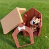 3D Printed Dog House Figurine Movable Joints Mini Puppy Figure Statue Stress Relief Fidget Toy Home Office Desktop Decoration