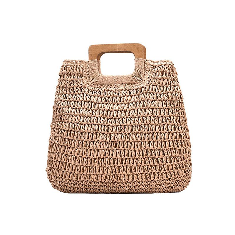 Wooden Bag Handle Decorative  Square Wood Strap Solid Color Hand Bag Replacement Accessories Diy Women'S Clutch Bag Handle