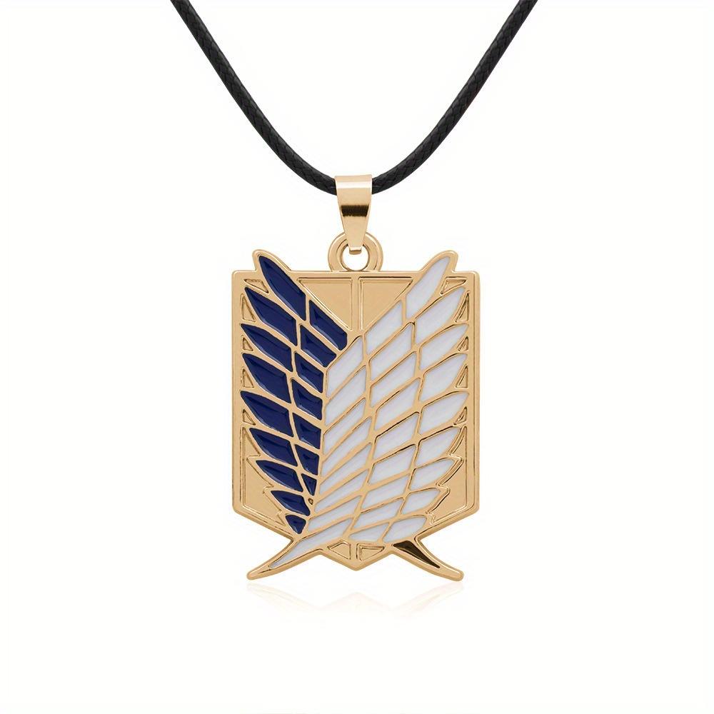 Anime attack on titan wings of freedom researcher logo alloy pendant jewelry necklace and Key Chain party accessories