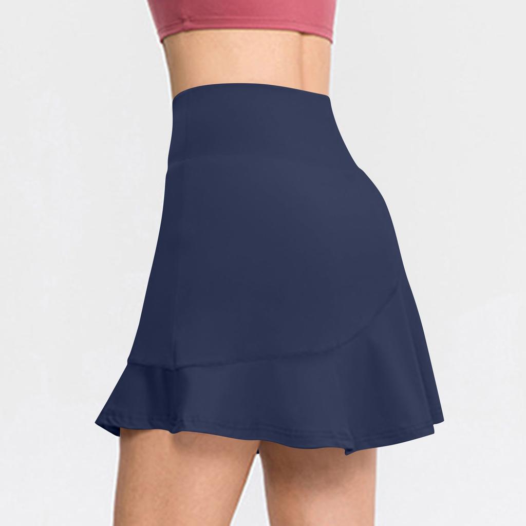 Women's Fake Two Piece Sports Short Skirt Tennis Skirt High Waist Golf Skirt Running Yoga Skirt