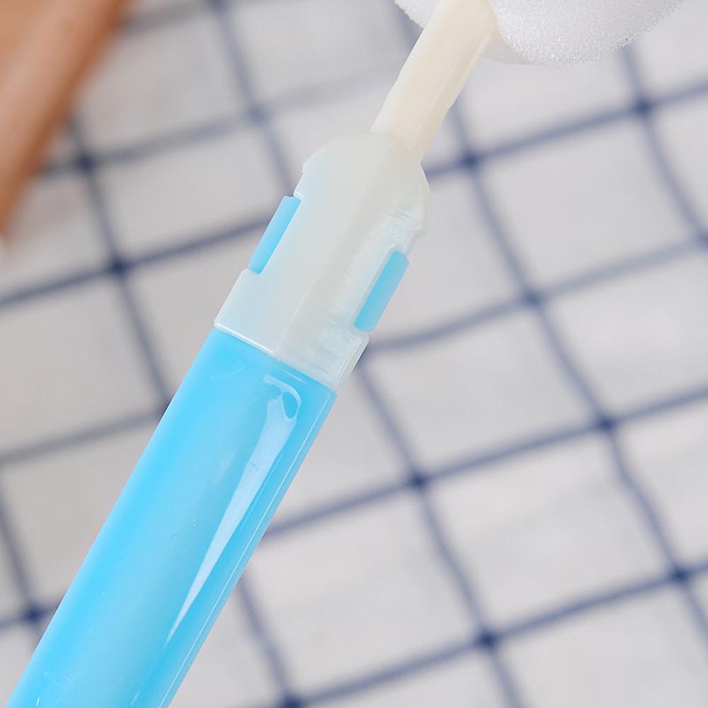 Kitchen Handle Sponge Brush Bottle Cup Glass Washing Cleaning Cleaner Tool