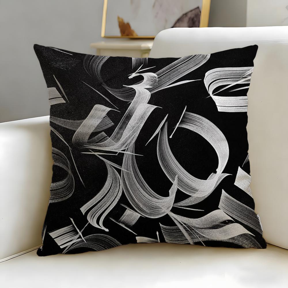 Stylish Ppokras Lampasier Cushion Cover Soft  EasyWash Pillow Case  Versatile for Couch Bed Travel and Office