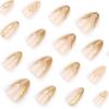 3D gold irregular manicure fake nail short almond nail hot-selling wearing nail piece