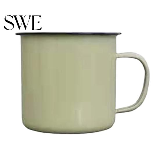 Water Mug 120/240/350/500ML Vintage Enamel with Handle Heat-resistant Large Capacity Cup Tea Milk Coffee Drinking Retro Decoration Scratch-resistant