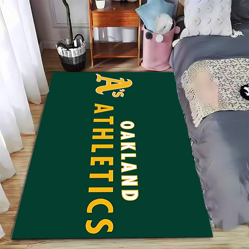 Oakland Athletics Logo Carpet Suitable As a Non-slip Mat for the Living Room or Bedroom Sofa