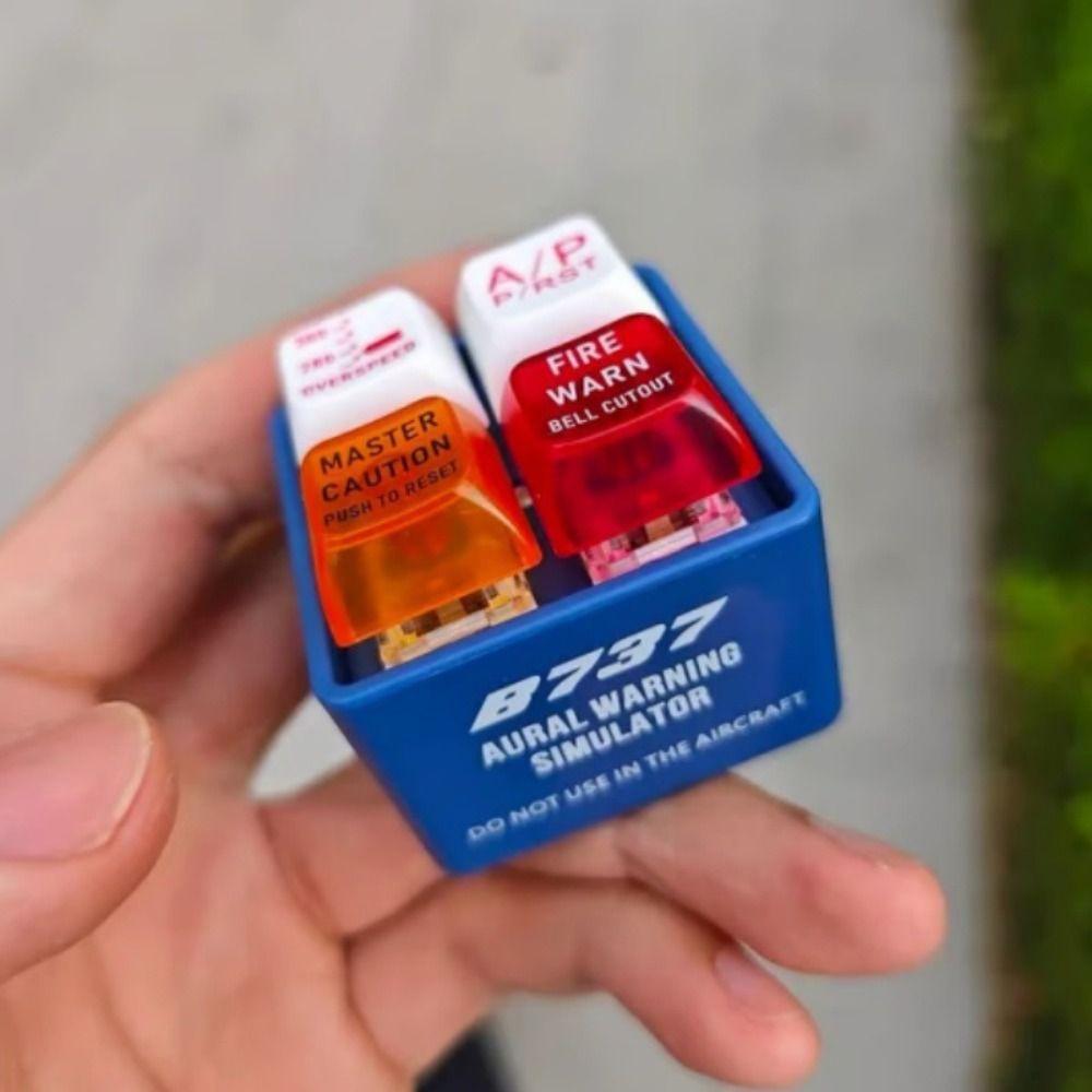 Pass The Time Warning Sound Simulator Airplane Emergency Alert Keychains For Aviation Enthusiasts