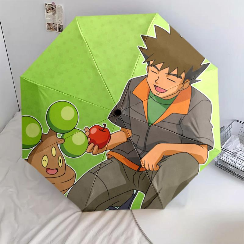 Pokémon Characters Pattern, Automatic Folding Umbrella, Portable and Foldable Design, 8 Ribs, a Christmas or Birthday Gift.