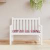 Garden Bench Cushion Red Checkered Pattern 120 X 50 X 3 Cm Oxford Fabric