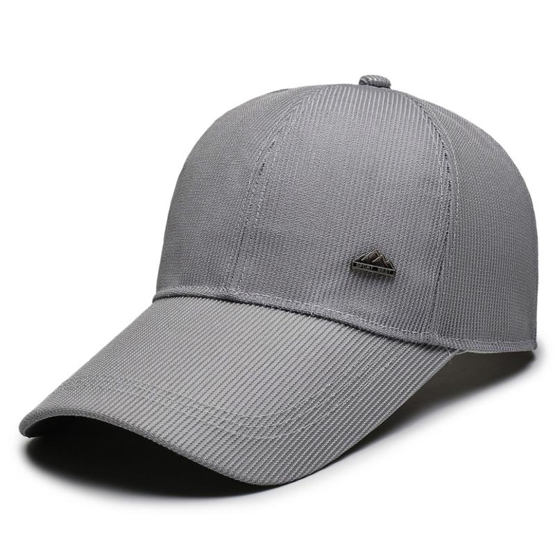 Men s Summer Breathable Mesh Baseball Cap Sunscreen Cap Outdoor Sports Cap светло-серый