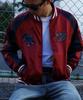 WESTSEA Japanese Embroidered Sukajan Jacket for Men and Featuring Wind Thunder Cherry and Also Featuring Yokai Gashadokuro Nekomata and Yamata No