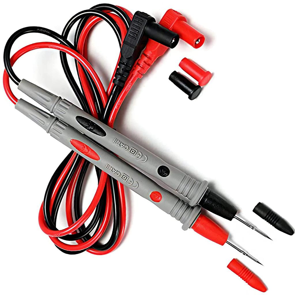 Fint spiss nål meterprobe testledninger for multimeter voltmeter kabel