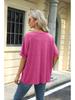 2024 European and American Plus Size Solid Color Loose Short Sleeve Round Neck Women's T-Shirt