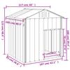 Vidaxl Buda Dla Psa, Z Dachem, Antracytowa, 117X103X123 Cm, Stal
